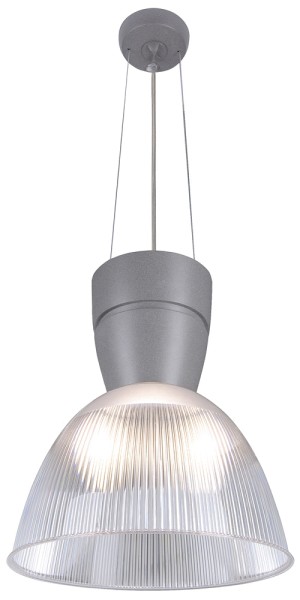 PARA DOME, Pendelleuchte, HIE, anthrazit/klar, Ø/H 33/42 cm, max. 70W