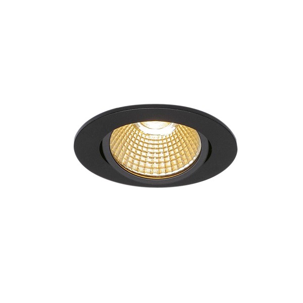 NEW TRIA 68 I CS Indoor LED Deckeneinbauleuchte schwarz 2700K rund