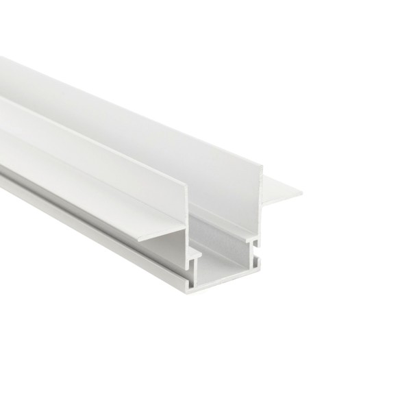 Deko-Light Profil, Combo Einbau Montageprofil mit Flügel, 13mm, 1m weiß, Aluminium, Weiß, 1000mm