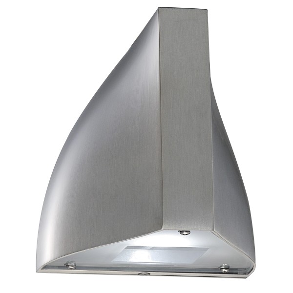 TENDA, Outdoor Wandleuchte, LED, 6500K, IP44, aluminium gebürstet, 8,4W
