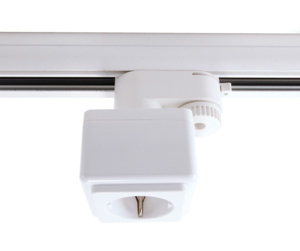 Deko-Light Schienensystem 3-Phasen 230V, Steckdose, Weiß