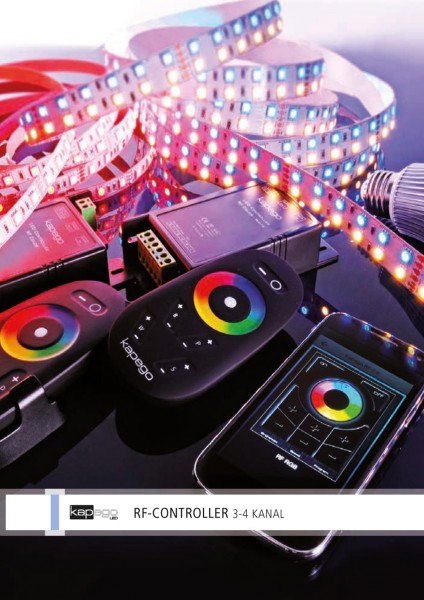 KapegoLED Controller, RF White Remote, spannungskonstant, dimmbar: Funk Fernbedienung, 12-24V DC, 36