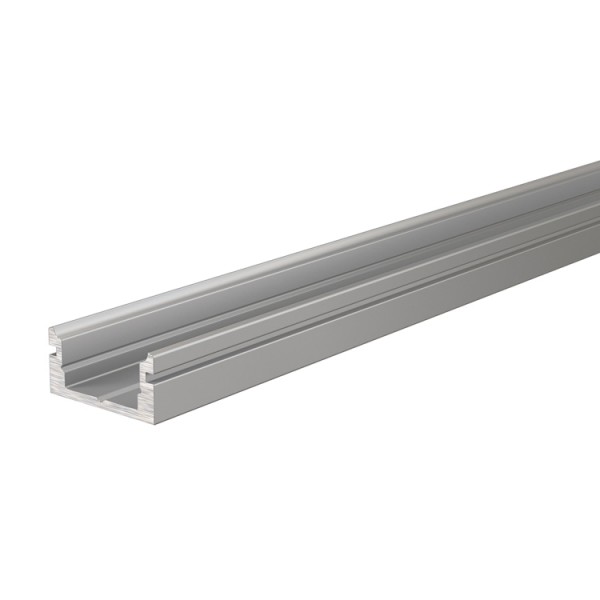 Reprofil, U-Profil flach AU-01-08 für LED Stripes bis 9,3 mm, Silber-matt, eloxiert, 1000 mm