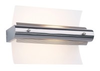 Wandleuchte Caro, edelstahlfarben, Glas satiniert Wandleuchte Caro, edelstahlfarben, Glas satiniert