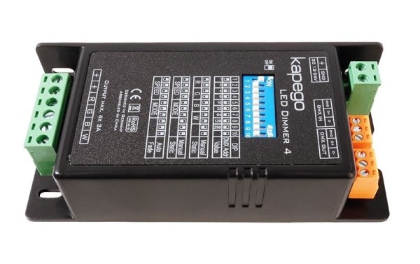 Deko-Light Controller, LED Dimmer 4, Kunststoff, Schwarz, 288W, 12-24V, 115x57mm