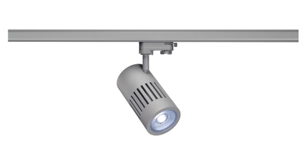 STRUCTEC, Spot für Hochvolt-Stromschiene 3Phasen, LED, 4000K, rund, silber, 36°, 24W