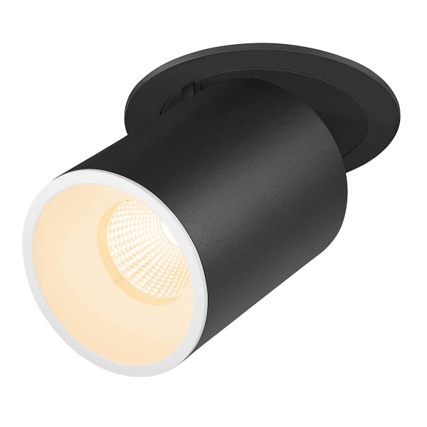 NUMINOS PROJECTOR L Deckeneinbauleuchte, 3000 K, 20°, zylindrisch, schwarz / weiß