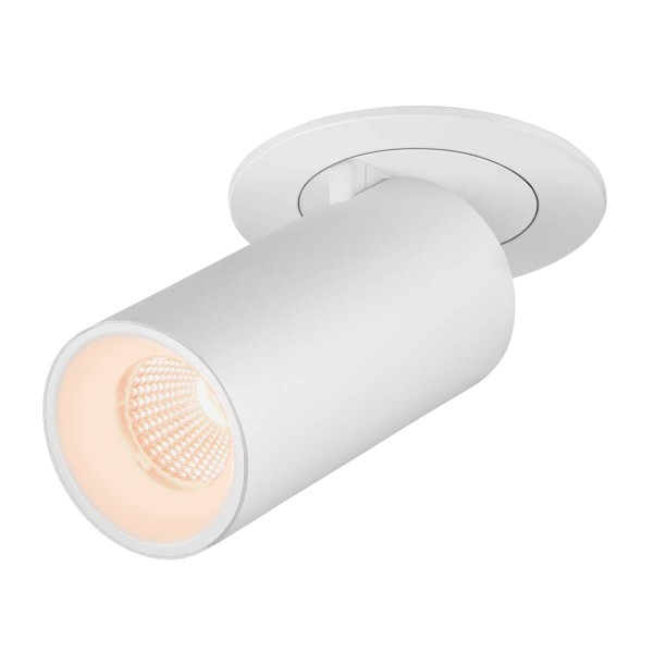 NUMINOS PROJECTOR S Deckeneinbauleuchte, 2700 K, 55°, zylindrisch, weiß / weiß