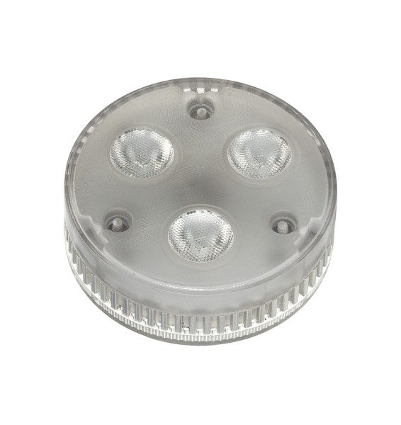 LED GX53, Leuchtmittel, 3x1,4W, warmweiße LED, 35° Abstrahlwinkel