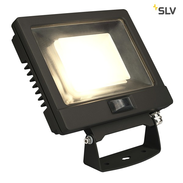 SPOODI SENSOR, LED Outdoor Wandaufbauleuchte, 30W, schwarz, 3000K