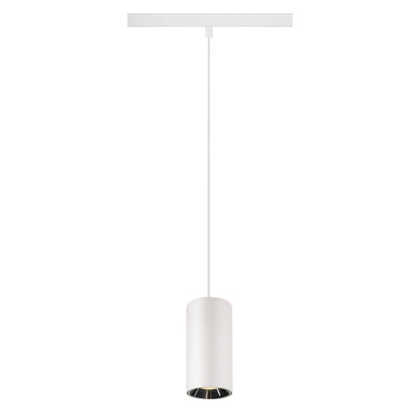 NUMINOS® S 48V TRACK DALI, Pendelleuchte, weiß / chrom, 16W, 1050lm, 3000K, CRI90, 20°