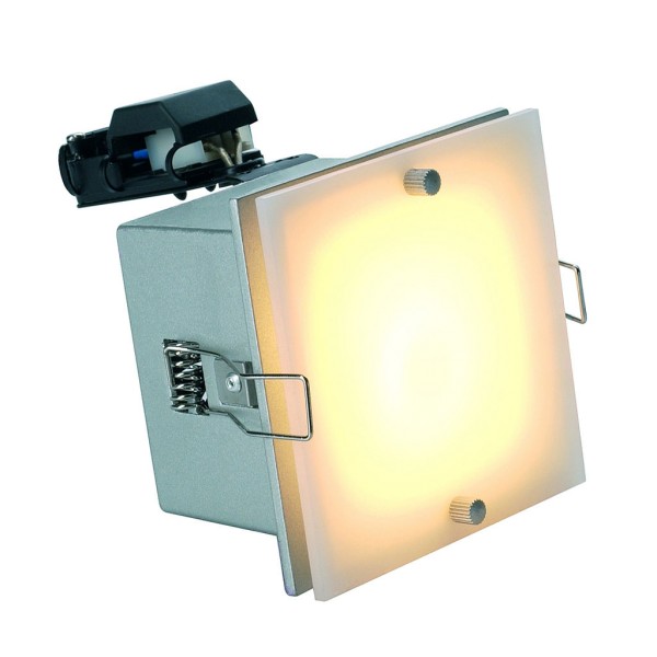 FRAME DISTA GU10 Einbauleuchte, eckig, silbergrau, max. 50W