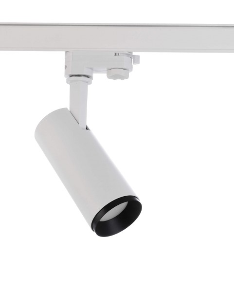 Deko-Light 3-Phasen-Spot, Lucea, Tilt, 10 W, 3000/4000 K, Weiß, Aluminium, Verkehrsweiß RAL 9016