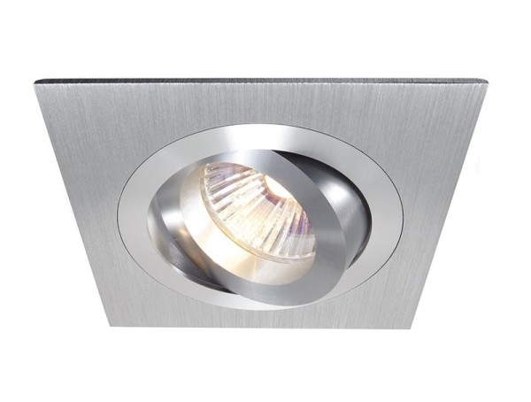 Deko-Light Deckeneinbauring, Aluminium, silberfarben gebürstet, 50W, 12V, 92x92mm