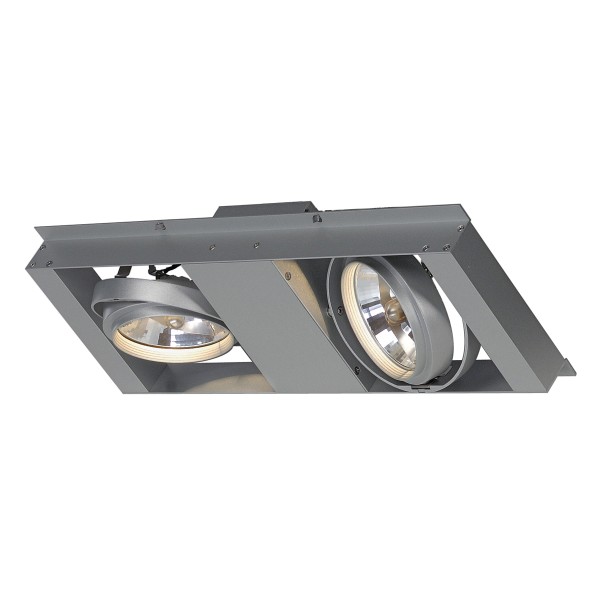 2ER QR-LP111 MODUL, für AIXLIGHT PENDANT SYSTEM, zweiflammig, silbergrau,  kardanisch, 60°