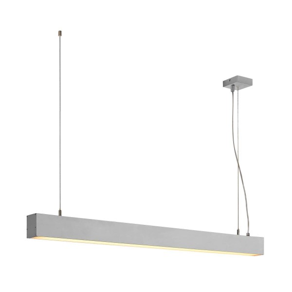 GLENOS Pendelleuchte, alu eloxiert, 1m, 52W, 3000K