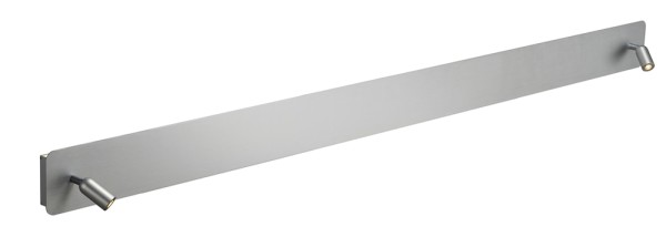 NAPIA TWIN, Wandleuchte, zweiflammig, LED, 3000K, aluminium gebürstet, L/B/H 200/8,6/13 cm