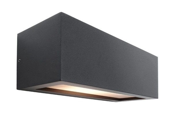 Deko-Light Wandaufbauleuchte, Rilongo A, Aluminium Druckguss, anthrazit, 18W, 230V, 250x110mm