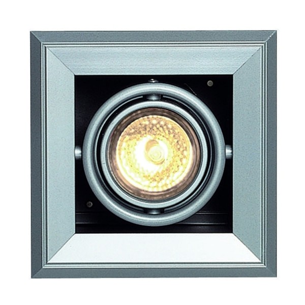 AIXLIGHT MOD 1 GU10 Wandu. Deckeneinbauleuchte, silbergrau, max. 50W, kardanisch