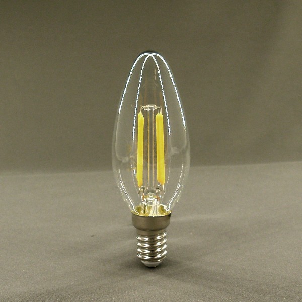 E14 Filament LED Leuchtmittel, 2700K, 4W, 400lm, SMD, kerzenförmig