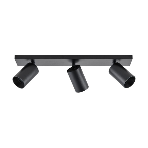 Deko-Light Deckenaufbauleuchte, Can Tilt Square, 3x 7,5 W GU10, Schwarz, Aluminium, Schwarz, 7W