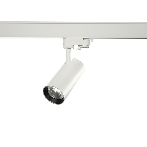 Deko-Light Schienensystem 3-Phasen 230V, Horus, Kunststoff, Weiß mattiert, Neutralweiß, 40°, 10W