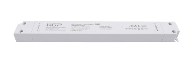 Netzgerät (CV, DC) dimmbar, KGP, Long-Flat, DIM, CV, LV30W24CG Triac, Polycarbonat, Weiß, 30W, 24V