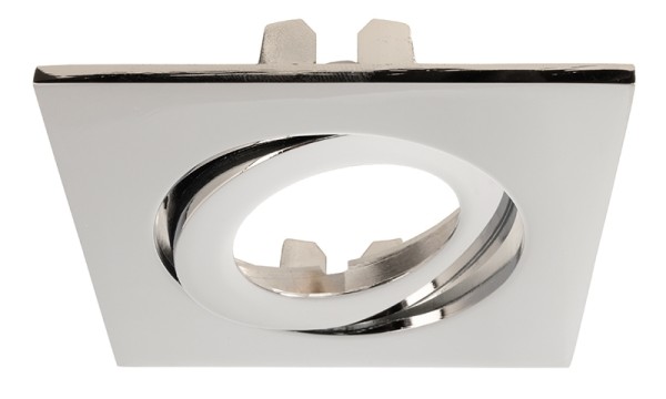 Deko-Light Zubehör, Rahmen für Lesath eckig, chrom, Aluminium Druckguss, Silber Chrom, 90x90mm