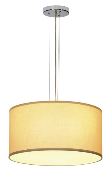 SOPRANA PD-5, Pendelleuchte, A60, rund, Schirm beige Ø/H 50/26 cm, max. 180W