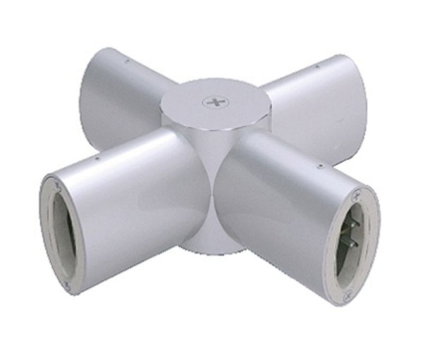 Deko-Light Schienensystem One 230V, X-Verbinder elektrisch, Silber-matt