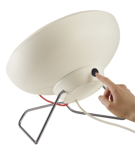 I-RING FLOOR, Standleuchte, LED, 3000K, rund, weiß, Textilkabel rot, 14W