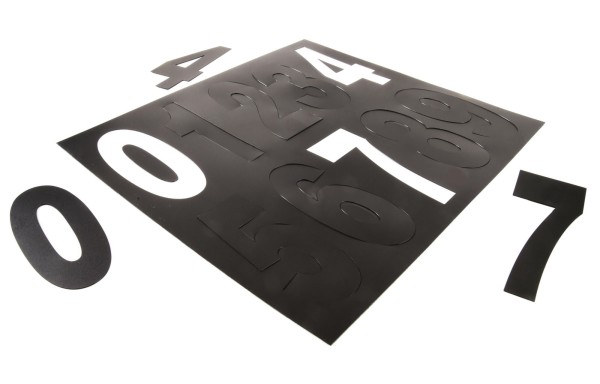 Deko-Light Mechanisches Systemzubehör, Nummernset 0-9 für Casa, Kunststoff, Schwarz