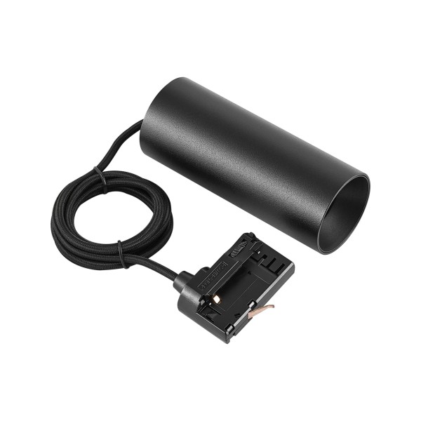 Deko-Light 3-Phasen-Pendelleuchte, Can 150, 1x max. 7,5 W, GU10, Schwarz, Aluminium, Schwarz, 7W