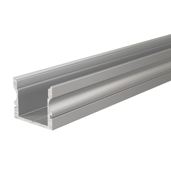 Reprofil, U-Profil hoch AU-02-12 für LED Stripes bis 13,3 mm, Silber-matt, eloxiert, 2000 mm