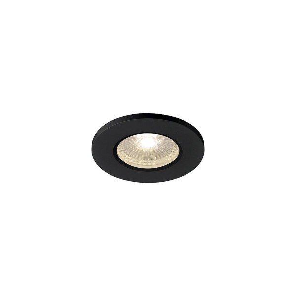 KAMUELA, Brandschutz Deckeneinbauleuchte, LED, 3000K, schwarz, 38°, dimmbar, IP65