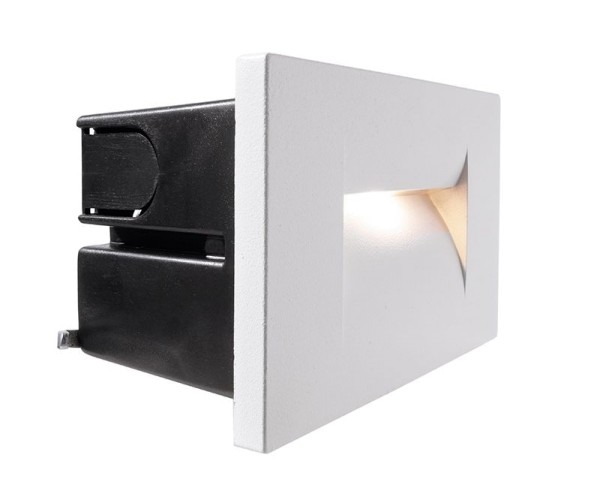 Deko-Light Wandeinbauleuchte, Yvette I W, Aluminium Druckguss, weiß, Warmweiß, 22°, 3W, 230V