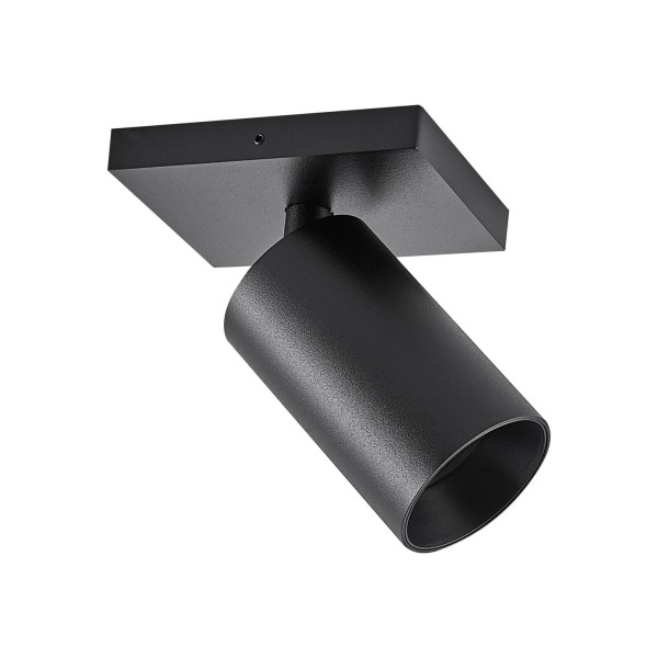 Deko-Light Deckenaufbauleuchte, Can Tilt Square, 1x 7,5 W GU10, Schwarz, Aluminium, Schwarz, 7W