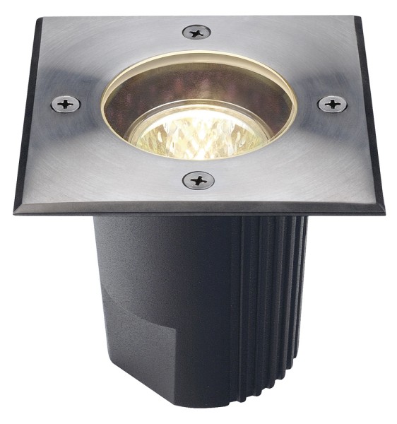 DASAR 115, Outdoor Bodeneinbauleuchte, QR-CBC51, IP67, starr, eckig, edelstahl 316, max. 35W