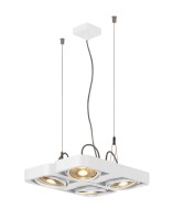 AIXLIGHT R2 SQUARE, Pendelleuchte, vierflammig, QR111, quadratisch, weiß, L/B/H 40/36/5 cm AIXLIGHT R2 SQUARE, Pendelleuchte, vierflammig, QR111, quadratisch, weiß, L/B/H 40/36/5 cm