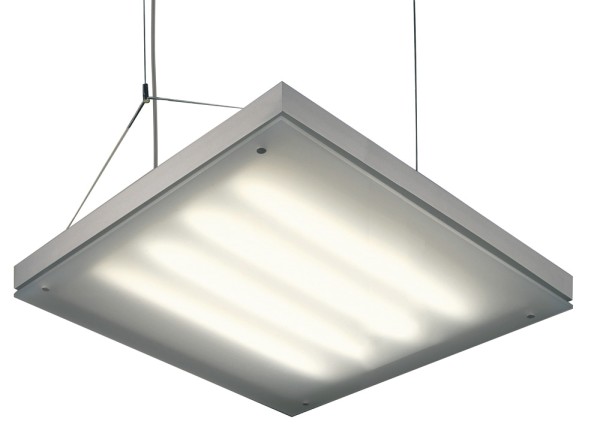 T5 GRILL, Pendelleuchte, T16 - 55cm, eckig, silbergrau, max. 96W