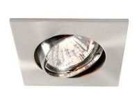 Deko-Light Deckeneinbauring, Aluminium Druckguss, silberfarben gebürstet, 50W, 12V, 82x82mm Deko-Light Deckeneinbauring, Aluminium Druckguss, silberfarben gebürstet, 50W, 12V, 82x82mm