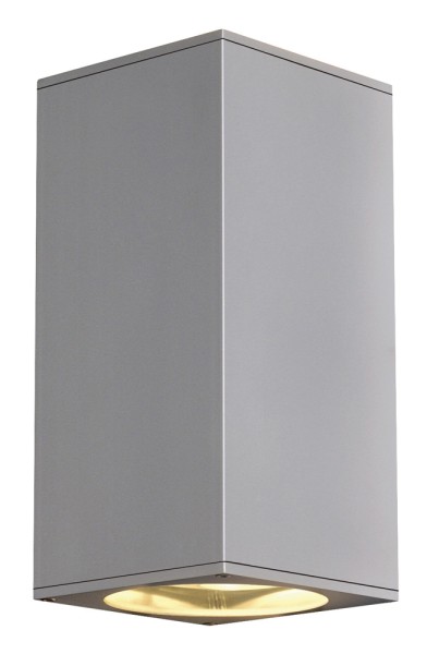 BIG THEO, Wandleuchte, QPAR111, eckig, up/down, silbergrau, max. 150 W
