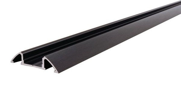 Reprofil Profil, Unterbau-Profil flach AM-01-10, Aluminium, Schwarz-matt gebürstet, 1000mm