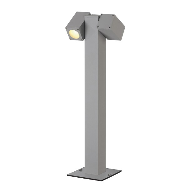 CUBIC PATH LIGHT, T-Type Standleuchte, QPAR51, IP44, silbergrau, max. 70W