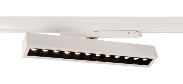 Deko-Light Schienensystem 3-Phasen 230V, Ain 24-30W, Aluminium, weiß, Neutralweiß, 34°, 30W, 230V