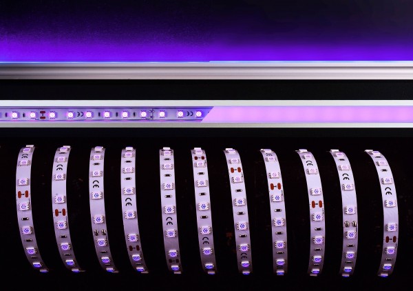 Deko-Light Flexibler LED Stripe, 5050-60-24V-violett-5m, Kupfer, Weiß, Violett, 120°, 10W, 24V