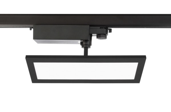 Deko-Light 3-Phasenleuchte, Panel Track Light, 20 W, 3000 K, Schwarz, Aluminium, Warmweiß (WW), 20W