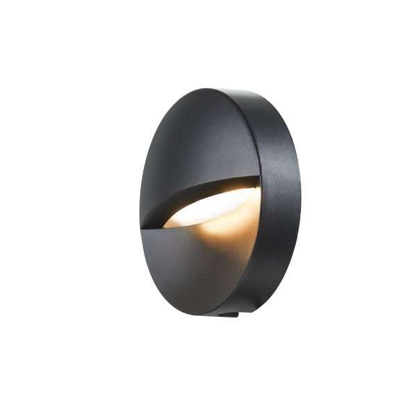 DOWNUNDER OUT round WL Outdoor LED Wandeinbauleuchte anthrazit 3000K