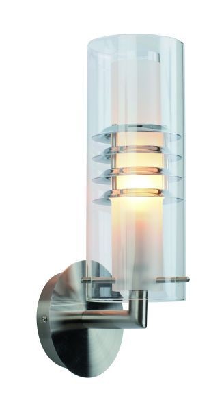 Wandleuchte Rondas, chrom, Glas klar, E14,230 Volt, max. 40 Watt, exkl. Leuchtmittel