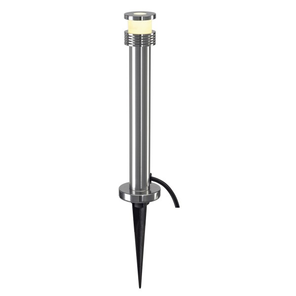 MINIPOL LED, Standleuchte, LED, 3000K, 30cm, aluminium natur, max. 3W, inkl. Erdspiess und Stecker